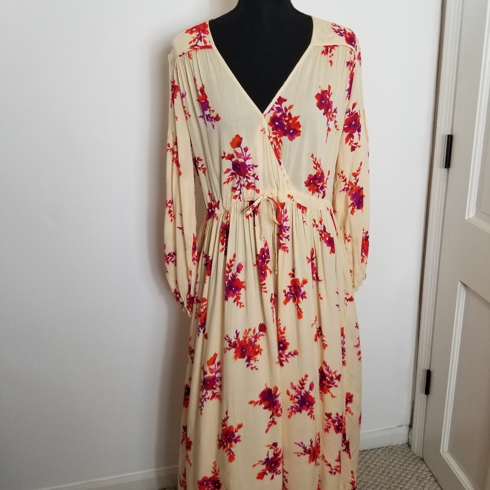 Christy Dawn Willa RARE Floral Print Long Sleeve Maxi Dress